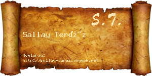 Sallay Teréz névjegykártya